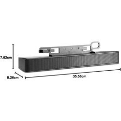 HP LCD Speaker Bar NQ576AA – Soundbar USB per monitor – vue 2