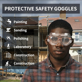 Gafas-máscara de protección antivaho – pantalla panorámica