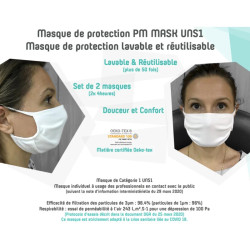PM MASK UNS1 – Pack of 20 washable category 1 masks