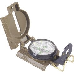 Bússola militar lensática com visor – caixa metálica dobrável