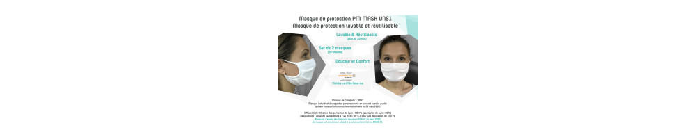 Waschbare wiederverwendbare Masken PM MASK und PureMask